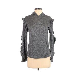 Go Couture Ruffle Metallic Shimmer Pullover Blouse